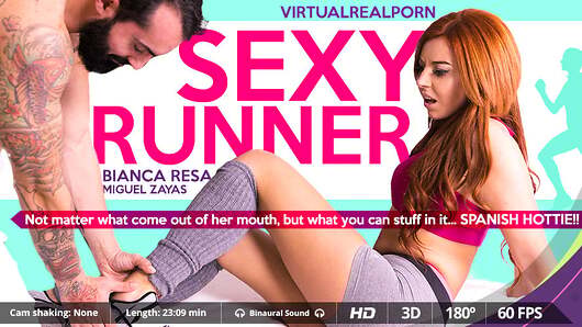 The Spanish MILF Bianca Resa has broken her ankle and now is in your home ready for you to break her tiny asshole. Now all you have to do is go and get your Virtual Reality headset to immerse yourself in this amazing scene where your filthiest fantasies will come true for sure. Fuck her ass faster than ever and let her suck your dick until you spread your hot load all over her fit body. Enjoy this VR porn scene in 180 degrees FOV and our awesome Binaural Sound in your Smartphone Cardboard, Samsung Gear VR, Oculus Rift, Playstation VR & HTC Vive! VR Porn video starring Bianca Resa and Miguel Zayas. (Video duration: 23:10 min)