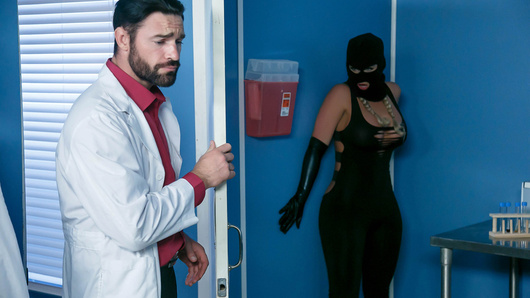 Phoenix Marie is a cock-crazed slut who has an unquenchable thirst for hot cum. She decides to break into a sperm bank and is about to gobble up all the samples, when she's caught by Dr. Charles Dera. Panicked, Phoenix enters an examination room where she finds patient Michael Vegas, who is in the process of extracting a fresh batch. Ms. Marie decides to get her cum fix right from the source, only when Dr. Dera catches her in the act, she gets the double dipping she's been hankering for!