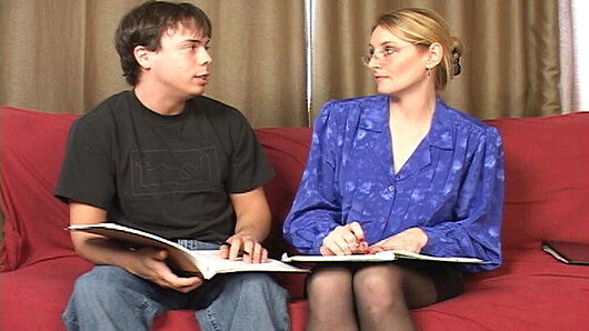 Mrs. Ashley Anderson is making a serious attempt to help her student study for an exam. Too bad that her student is making a serious attempt to stick his dick in her pussy. It's hard for her to resist... public accounting never was her favorite.