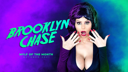 It's time for another Mylf of the Month video, and for October, we're celebrating Brooklyn Chase, who has taken on the role of the infamous Mistress of Darkness. With the help of Quinton James, Brooklyn shows her fans why she deserves the title of Mylf of the Month.