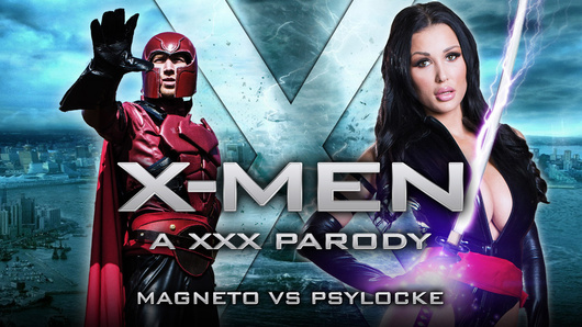 Magneto (Danny D) is invading the X-Mansion, and with all the other X-Men gone, it's up to the sexy Psylocke (a.k.a. Patty Michova) to ward off the super-villain by any means necessary, even if it means sucking his evil mutant dong.