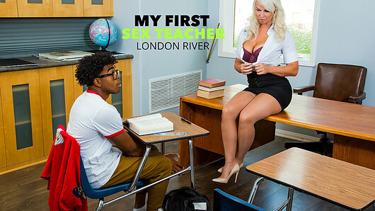 Zach is in desperate need of getting into college, but Ms. London River is not very concerned about him getting in, because she knows someone in the Admissions Department, but she wants a big black cock to fuck her in return for the favor...