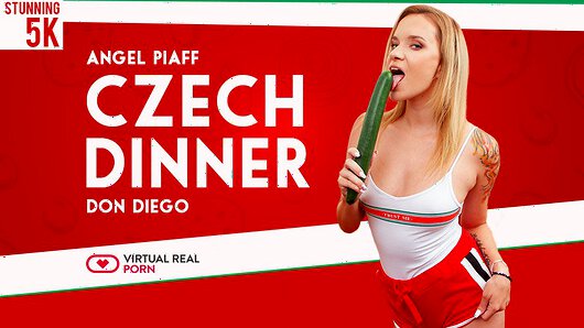 Nope, there's no mix-up, this is a new adventure in VR porn, but, at the same time, a tutorial to learn to cook a traditional dinner as delicious as the expert who will be teaching you; and that person is your girlfriend, sensual blonde Angel Piaff. As you can guess, your oculusgo are going to get quite dirty, because this sexy European will show you that this recipe not only is difficult, but also requires an assistant to help her in anything. For example, taking off her shirt and massaging her soft boobs. To begin with the menu of this experience in VirtualRealPorn, it will be necessary that this VR Porn tattoed blonde bombshell takes off her shorts. So you can touch her wet vagina while she gives you a blowjob. Keep in mind to taste it once in a while, so a shag in the kitchen is enough to continue in the room making the reverse cowgirl to finish with a titjob which will make you cum all over her tits. We told you she needed some help, right? (Video duration: 36:24 min)
