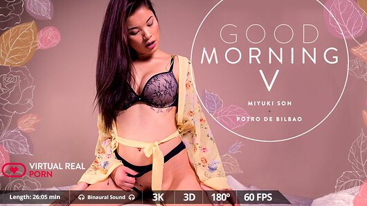 Watching your girlfriend naked in bed is just priceless, but that's just the beginning. Enjoy this GFE in Virtual Reality with hot Asian beauty Miyuki Son, let her suck it very slowly, stick it all her juicy pussy up, enjoy every inch of her body and make her cum for you. Enjoy a 3D immersive sex experience so hot that will steam your VR Headset. Enjoy this VR porn scene in 180 degrees FOV and our awesome Binaural Sound in your Smartphone Cardboard, Samsung Gear VR, Oculus Rift, PSVR & HTC Vive! (Video duration: 26:05 min)