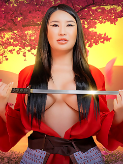 Suki Sin dresses up as an ancient Chinese hero to enhance her fucking skills